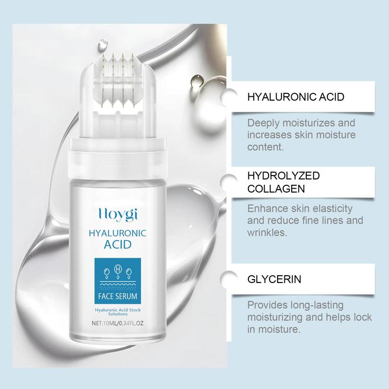 Hyaluronic Acid Microneedle Roller Serum, 3 Counts Moisturizing & Firming Facial Serum For Reducing The Look Or The Signs Of Aging