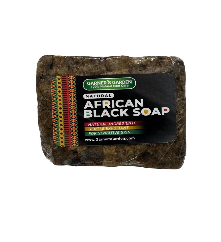 Premium Handmade African Black Soap 2oz Sample - Natural Soap With Shea Butter and Aloe Vera