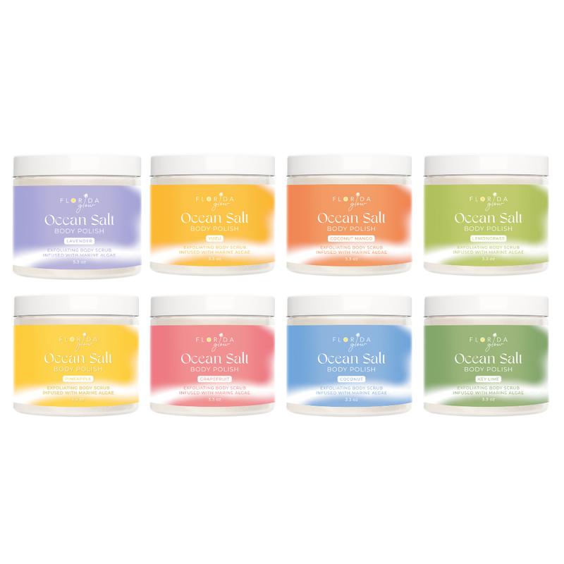 Florida Glow Ocean Salt Body Scrub Coconut Mango 3.3oz Body Care Smooth