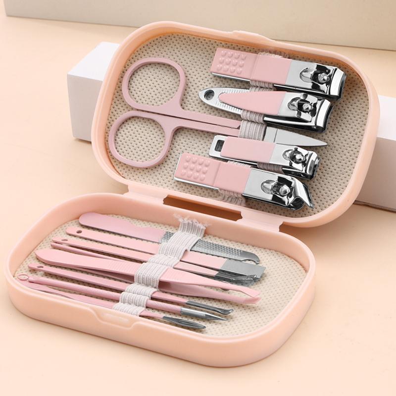 Stainless Steel Nail Clipper Set with Storage Case, 14pcs set Portable Nail Care Tool Set, Professional Manicure & Pedicure Tool for Home & Travel