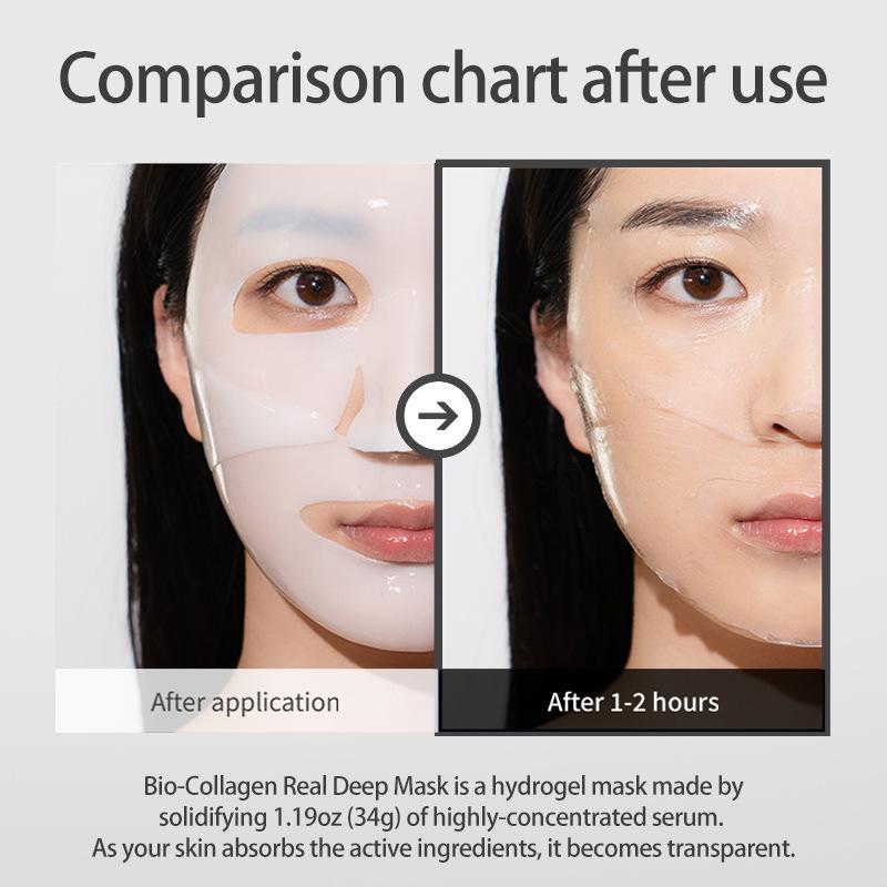 GGV Collagen Mask，Deep Collagen Overnight Mask 28gx5ea | The real collagen 2,160,000ppb | Collagen Stretch Hydrogel Mask，firming, and moisturizing Skincare Skin Repair Skincare Skin Repair