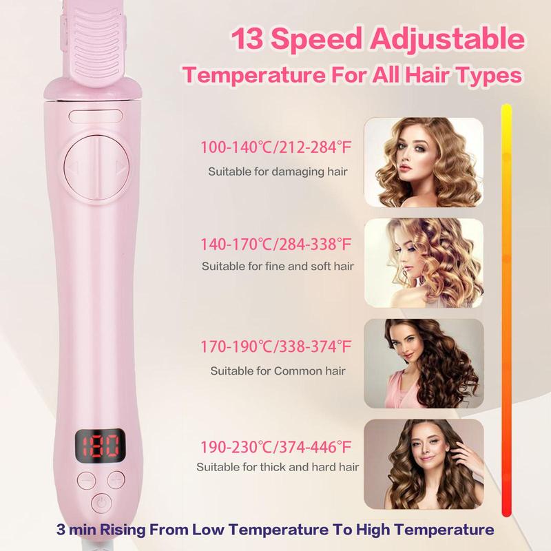 Automatic Rotating Hair Curler, Electric Heated Curling Hair Iron, Curler Hair, Electric Curler, Portable Hair Styling Tool for Home & Travel, Hair Straightener for Women & Girls