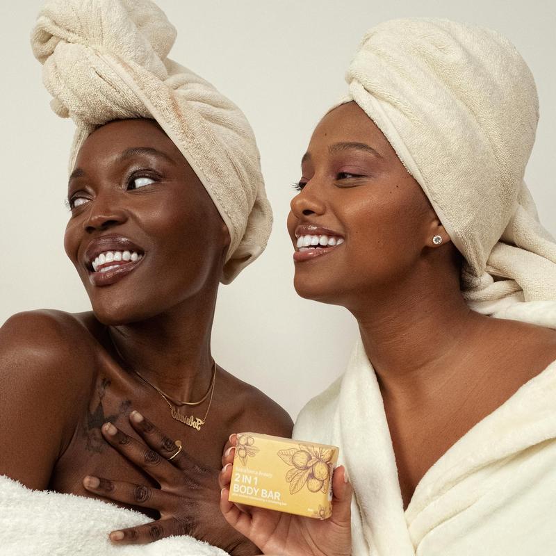 2-in-1 Shea Body Bar - Moisturizing Exfoliating In Shower Bar with Shea Butter, Cocoa Butter, and Avocado Oil