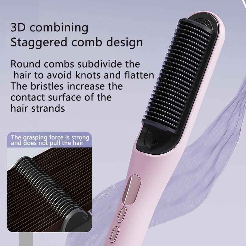 Hair Straightener, 1 Box LCD Display Hair Straightener & Curler, Hair Styling Comb, Hair Straightening Tool for Home & Salon Use