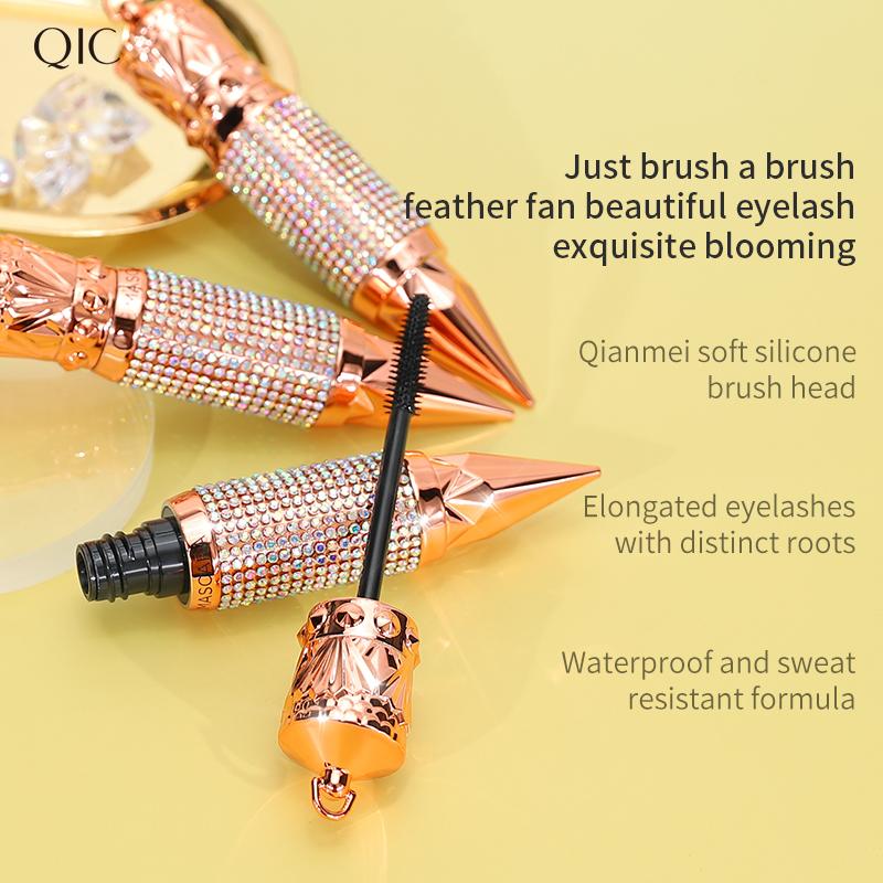 Waterproof Queen's Scepter Diamond Mascara for Lengthening, Volumizing, and Curling - Black Makeup eyebrowgel Cosmetic