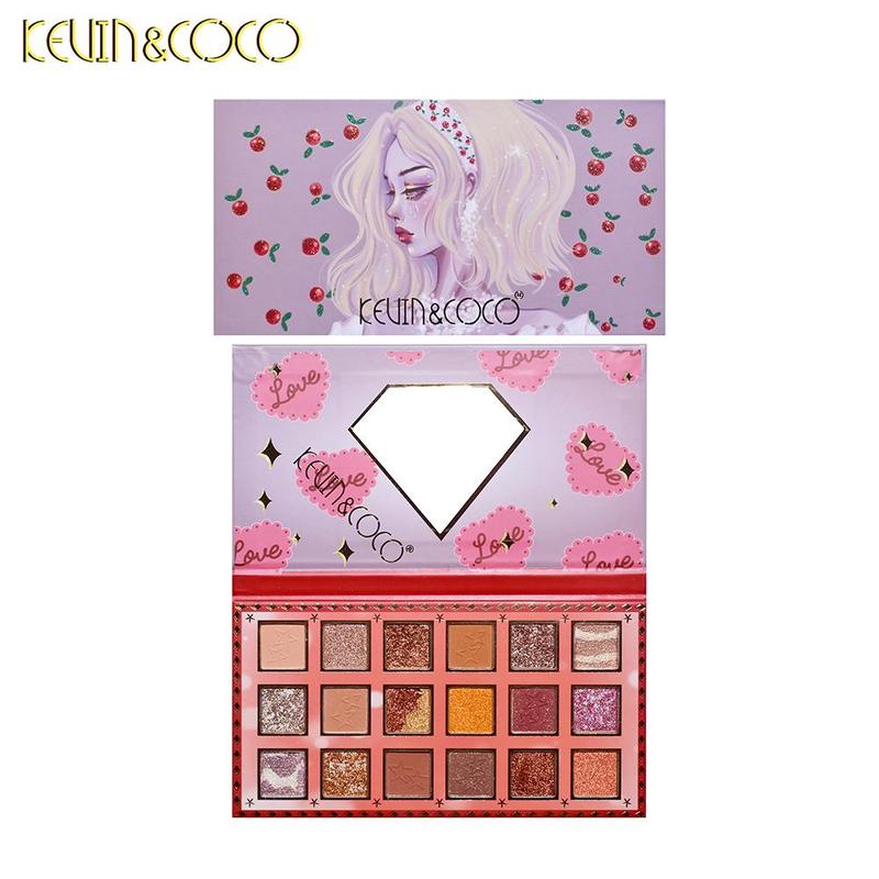 18 Color Eyeshadow Palette, Matte & Shimmer Eyeshadow Palette with Mirror, Multifunctional Eye Makeup Product For Daily Use