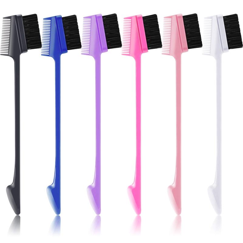 Random Color Wiggins Hair 1 PCS Styling Edge Comb Double Sided Edge Brush Edge Control Brush & Baby Hair Brush Comb