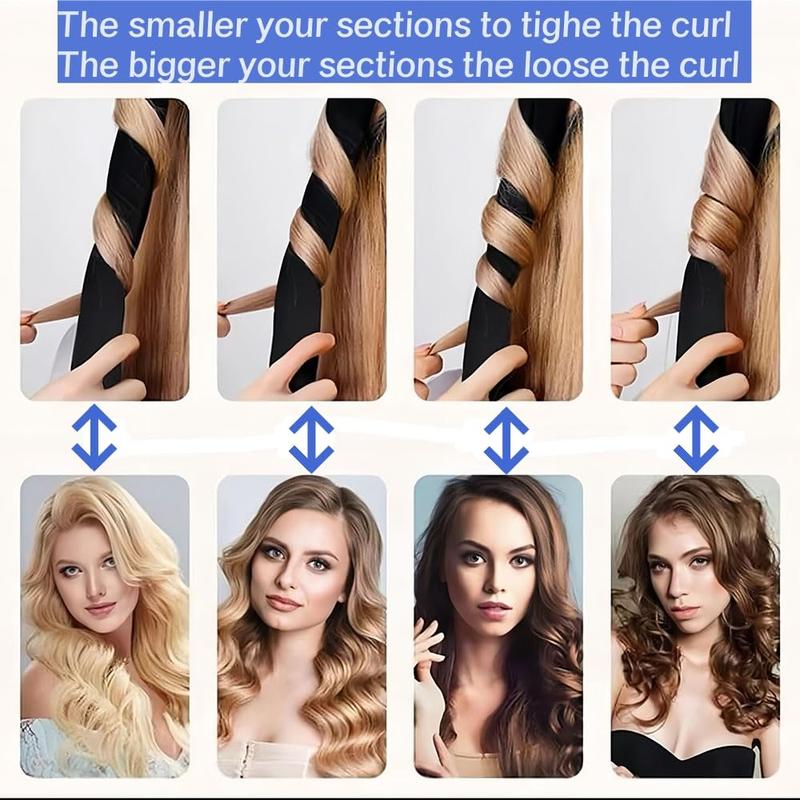 No Heat Hair Curler Headband for Long Hair, Satin Heatless Curling Rod with Adjustable Strap Overnight No Heat Curling Roller for Women and Girls Waves and Curls (Leopard Color)