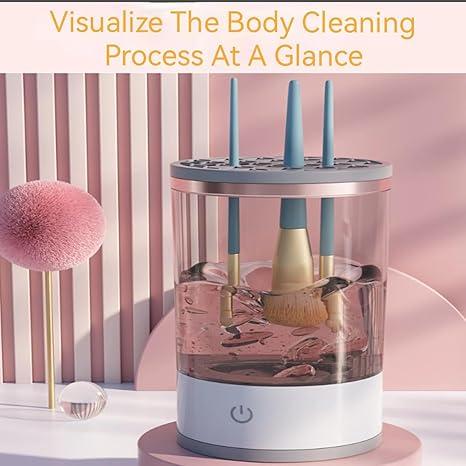 electric makeup brush cleaner 3 in 1 automatic cleaning machine makeup brush cleaning tool for all sizes christmas gift for woman Cosmetic Cleansing