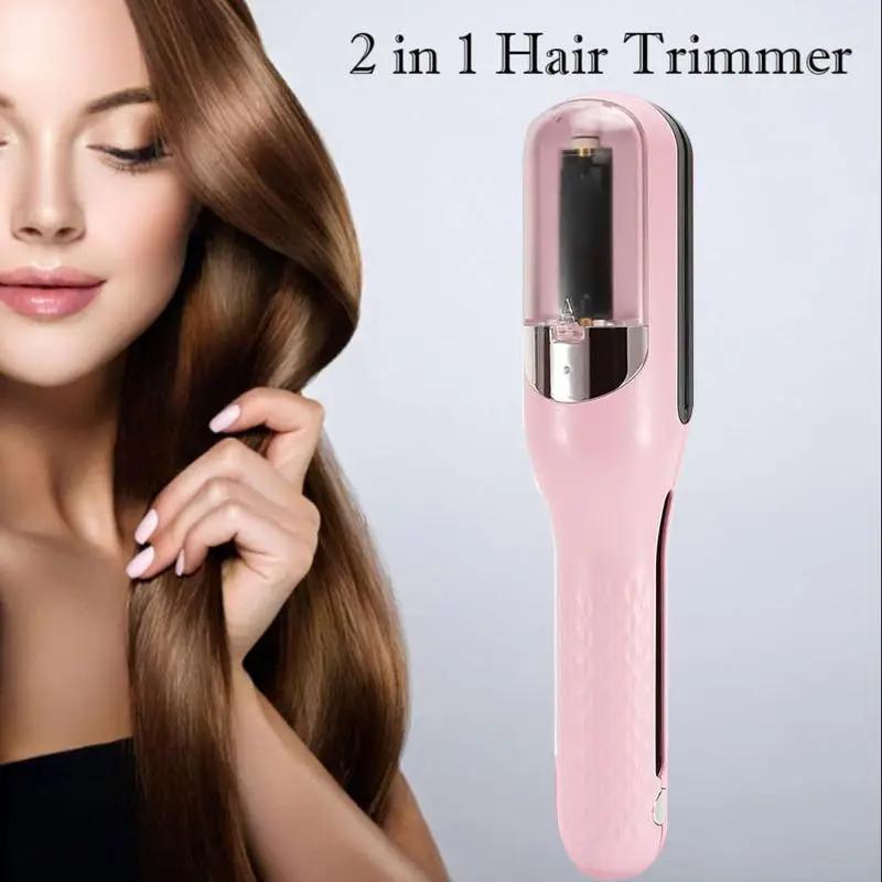 2 in 1 Electric Forked Hair Trimmer, Portable Rechargeable Hair Clipper, Professional Hair Trimmer for Home and Travel