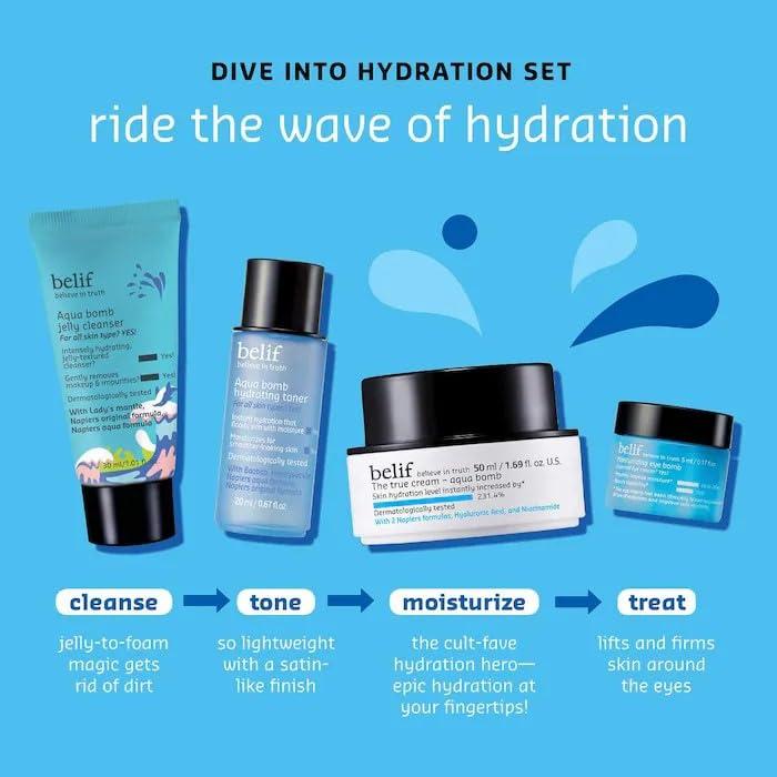 Dive into Hydration Set K-Beauty Moisturizing Value Set Cleanser Cleansing