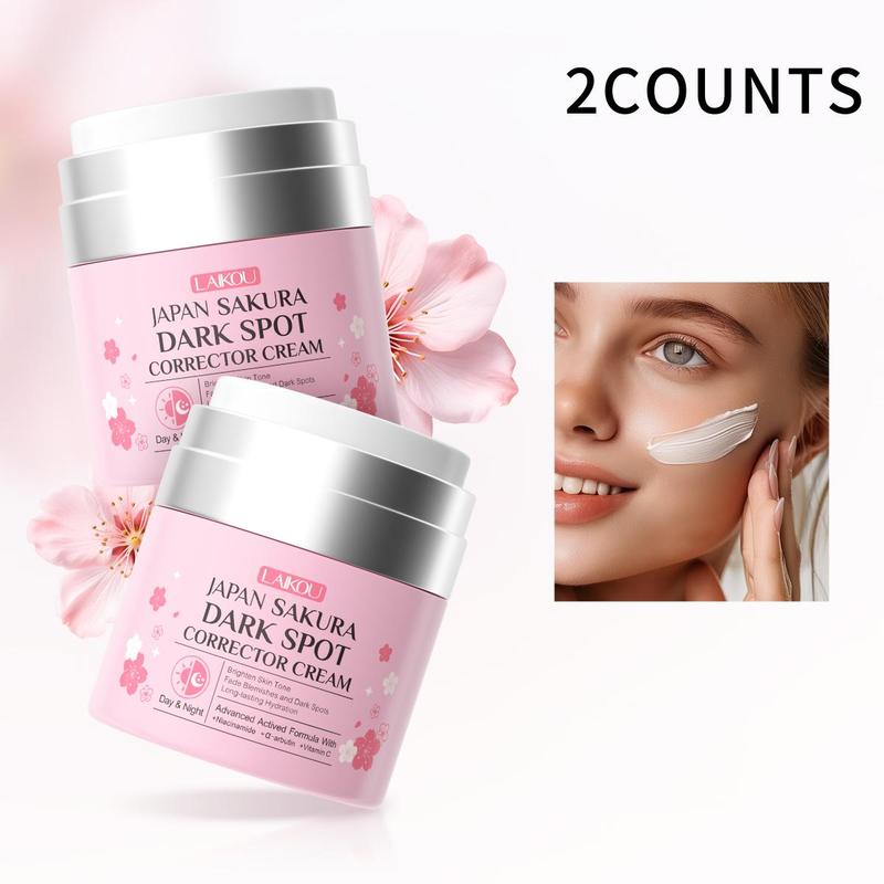 Sakura Facial Spot Cream, 2 Counts set Moisturizing Face Cream for Dark Spot Corrector, Hydrating Facial Moisturiser, Face Lotion for Women & Men