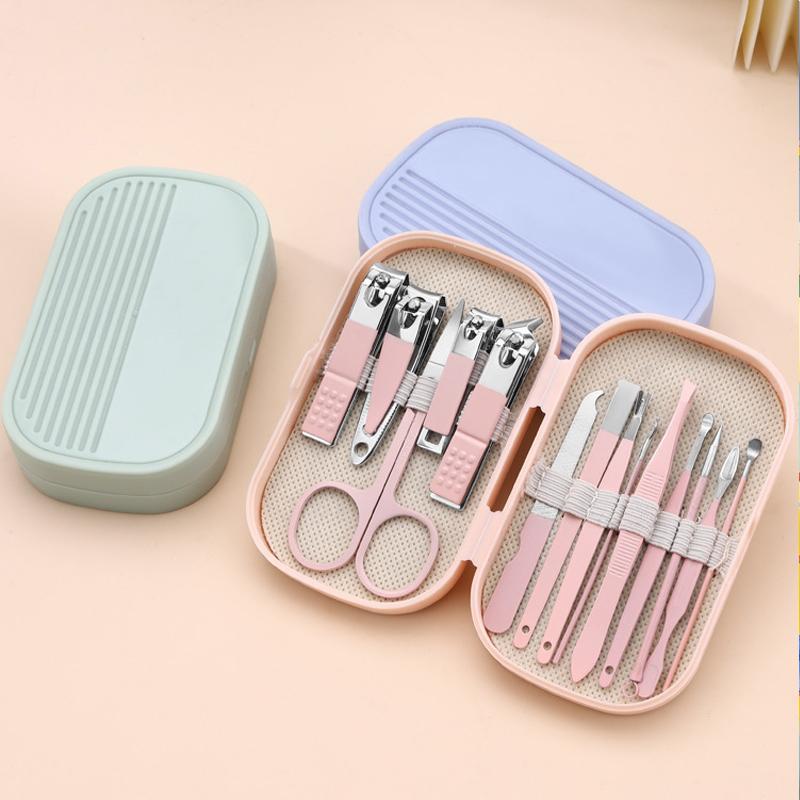 Stainless Steel Nail Clipper Set with Storage Case, 14pcs set Portable Nail Care Tool Set, Professional Manicure & Pedicure Tool for Home & Travel