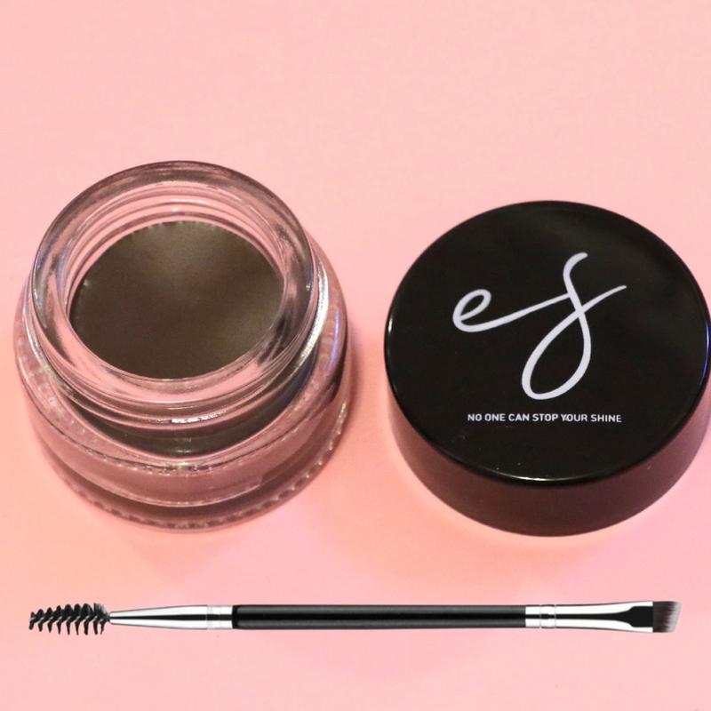 Eyeshine Medium brown brow pomade & Brush Cream Gel waterproof