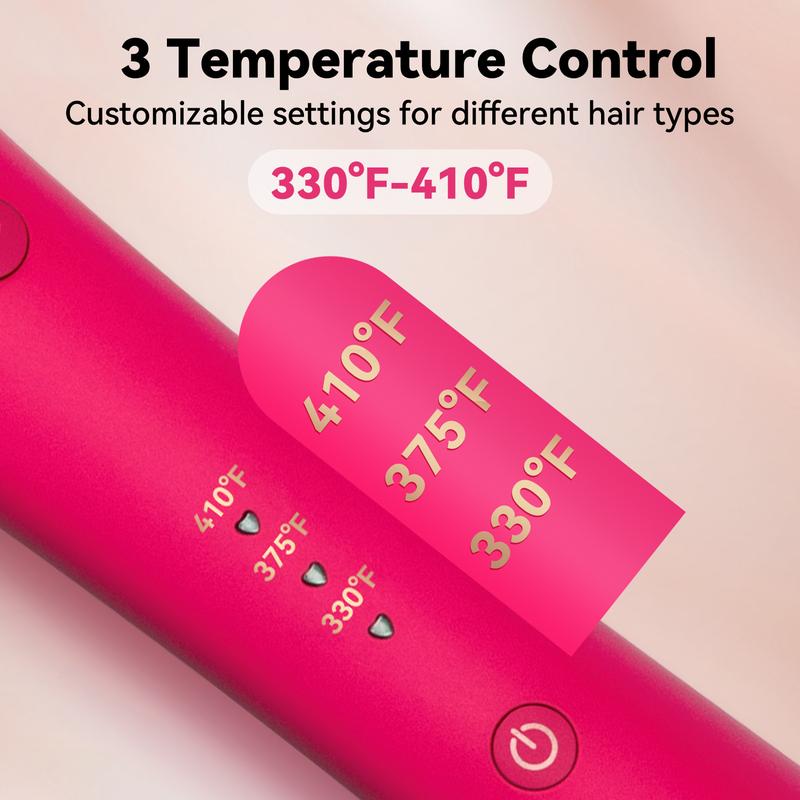 NanoNuzz 3 in 1 Automatic Hair Curling with Three Interchangeable Barrels, Back to School Safety Hair Tool, Anti-Tangle & Anti-Scald Technology, Quick Styling for All Hair Types Comfort