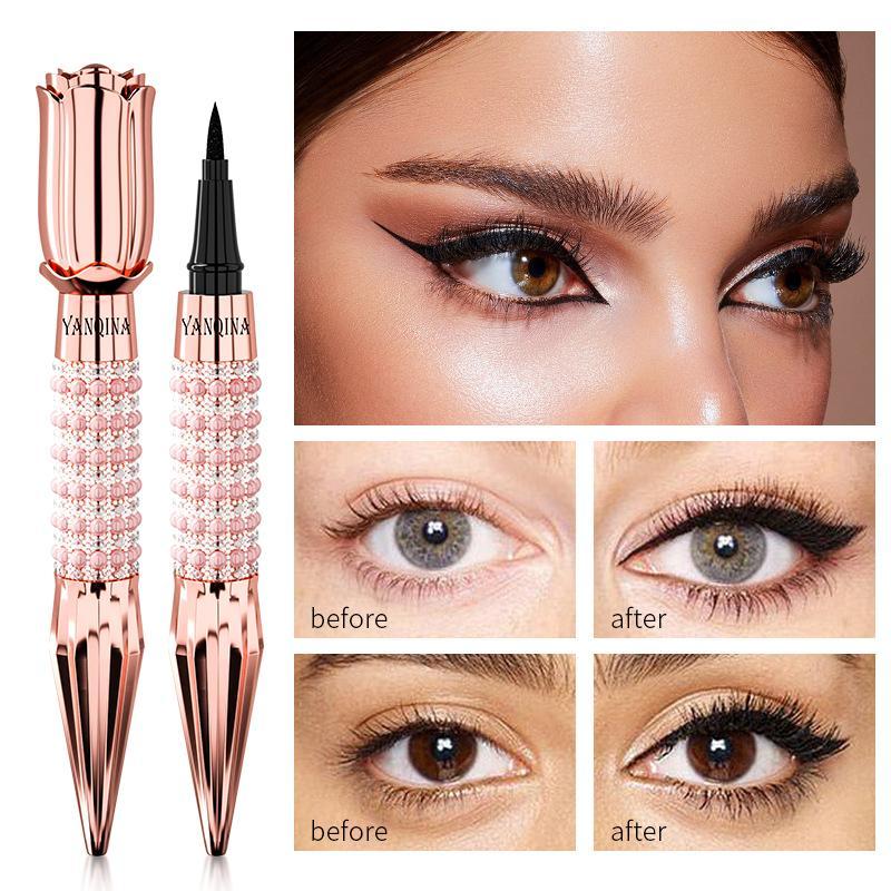 Summer Queen's Scepter Gold Rose Eyeliner, Long Lasting & Quick Drying Eyeliner Pen for Eye Makeup, Professional Daily Makeup Accessory, Music Festival Makeup Product