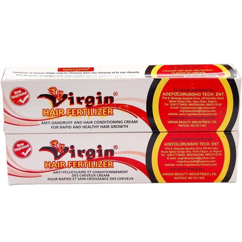 Virgin Hair Fertilizer and Conditioning Cream for Rapid and Healthy Hair Growth 125g