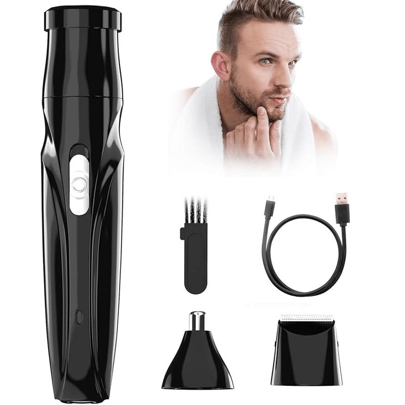 Nose Hair Trimmer USB Rechargeable 3 in 1 Facial Eyebrow Ear Beard Rechargeable Electric Nose Hair Trimmer Waterproof Clipper or Men & Women