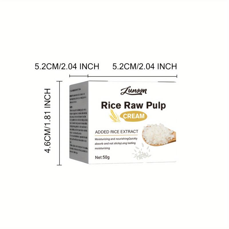 Rice Raw Pulp Face Cream, Moisturizing & Nourishing Facial Cream, Long-lasting Hydration Face Lotion for Tighter Skin