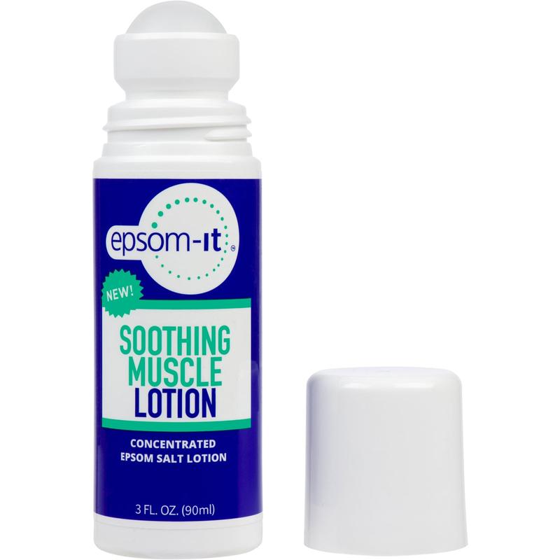 EPSOM-IT Soothing Muscle Lotion Rollerball - Epsom Salt Magnesium Sulfate Cream with Arnica for Muscle Stiffness, Restless Legs, Knee, Achy Feet -3oz