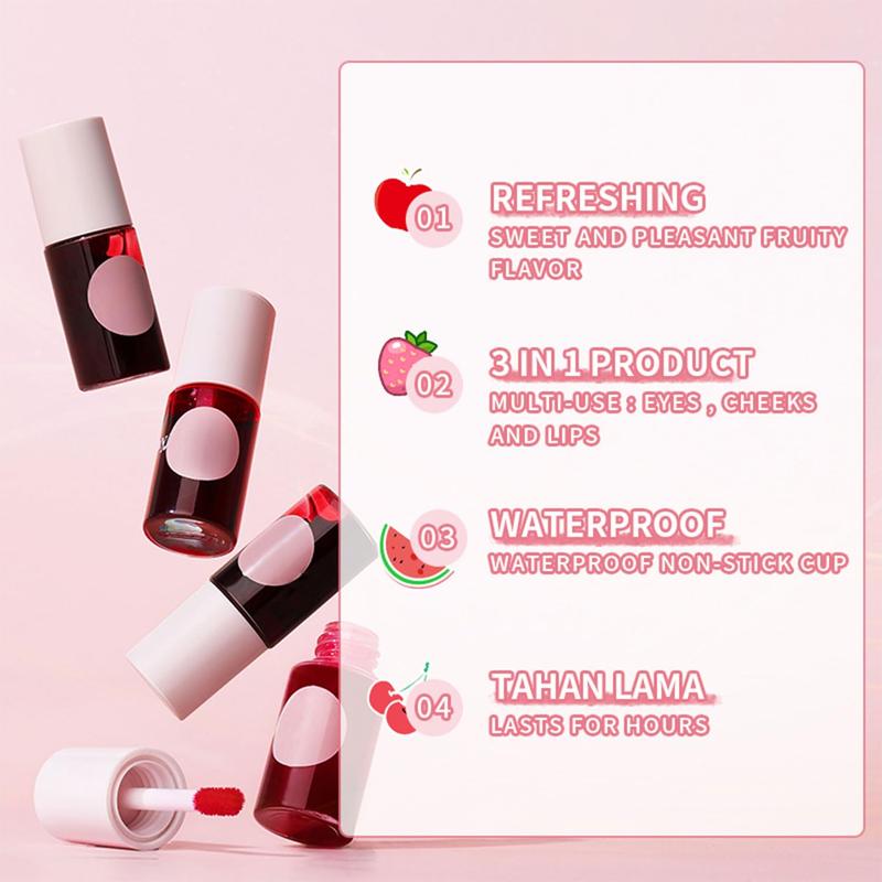 4 Colors Lip Tint Stain Set, Velvet Lip Tint Watery Lip Stain, Moisturizing Waterproof Mini Liquid Lipstick,Plump Lip Gloss Long-lasting Korean Matte Lip Tint Non-Sticky Tinta De Labios (4PCS)