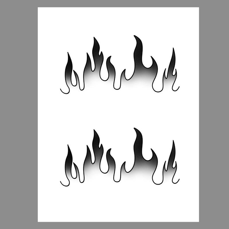 Fire Flame Pattern Temporary Tattoo Sticker, 1 Sheet Creative Fake Tattoo Sticker, Body Art Decoration For Men & Women