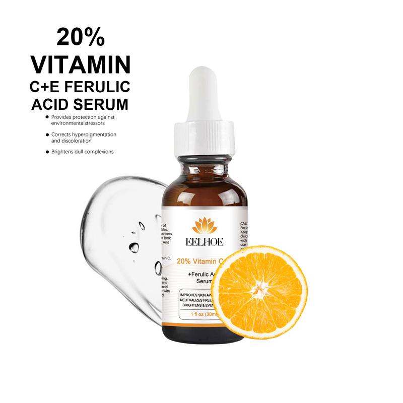 [Free Shipping]Vitamin C E  Ferulic acid serum , All Skin Types Skincare,Vitamin C Facial Serum Essence, Anti Aging Facial Brightening Fragrance Plumper, Fade Dark Spots & hyperpigmentation,  Acne stain Dull Skin, Korean Skincare Skin Repair Comfort