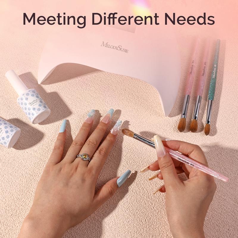 MelodySusie Kolinsky Acrylic Nail Brush,66% Kolinsky Hair Professional Nail Art Brush for Acrylic Application Makeup Cosmetic