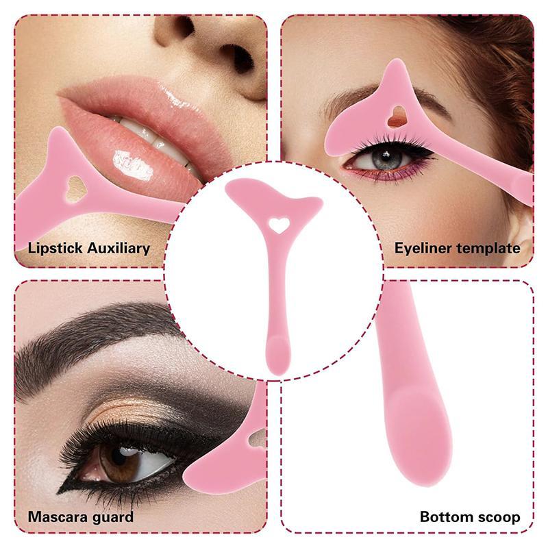 Multi-functional Silicone Eyeliner Aid, 2pcs set Eyeliner Stencil, Eyebrow Template, Professional Makeup Tools for Women