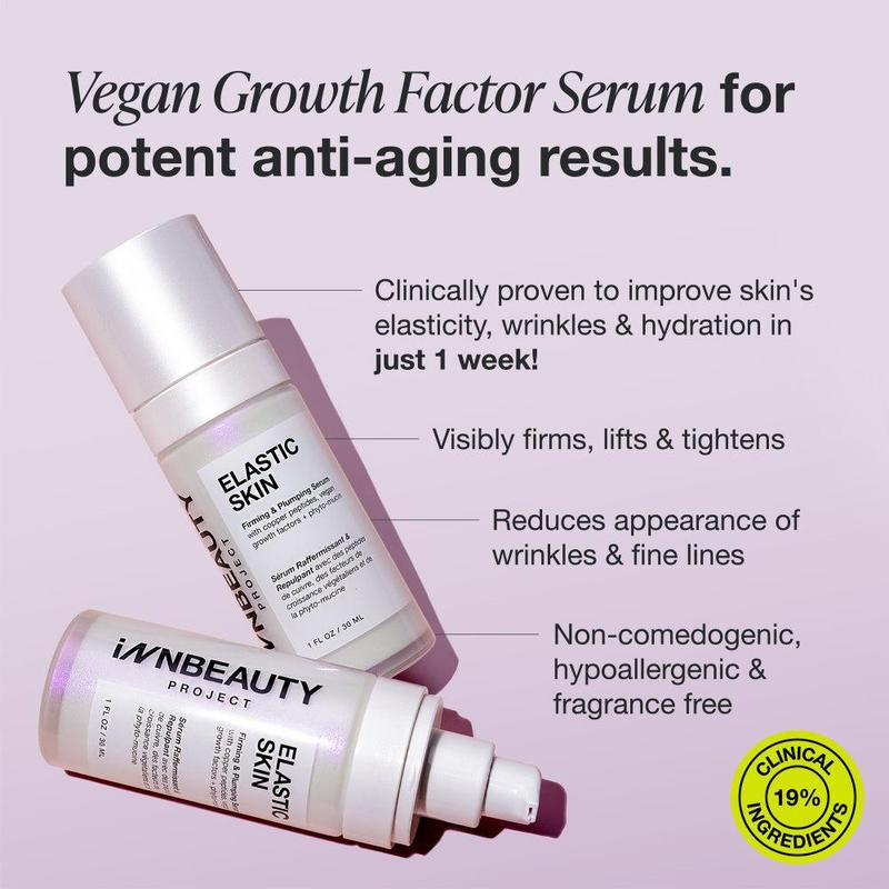 Elastic Skin Anti-Aging Growth Factor Serum Skincare Vegan Moisture Moisturizer Cream Firming