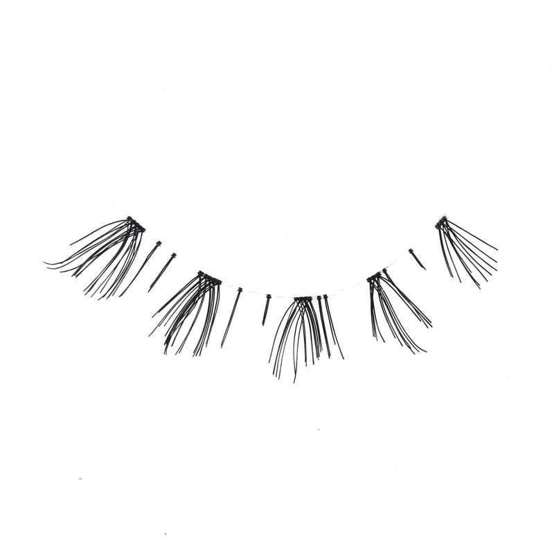 Cluster False Eyelashes, 5 Pairs Transparent Stem Curling Eye Makeup Strip Lashes, Faux Cluster Lashes for Eyelash Extensions, Natural False Eyelashes