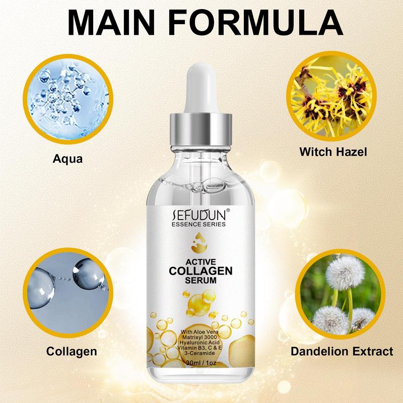 Collagen Facial Essence, 2 Counts Moisturizing Skin Care Serum for Firming Skin, Hydrating Skin Care Product for Women & Girls