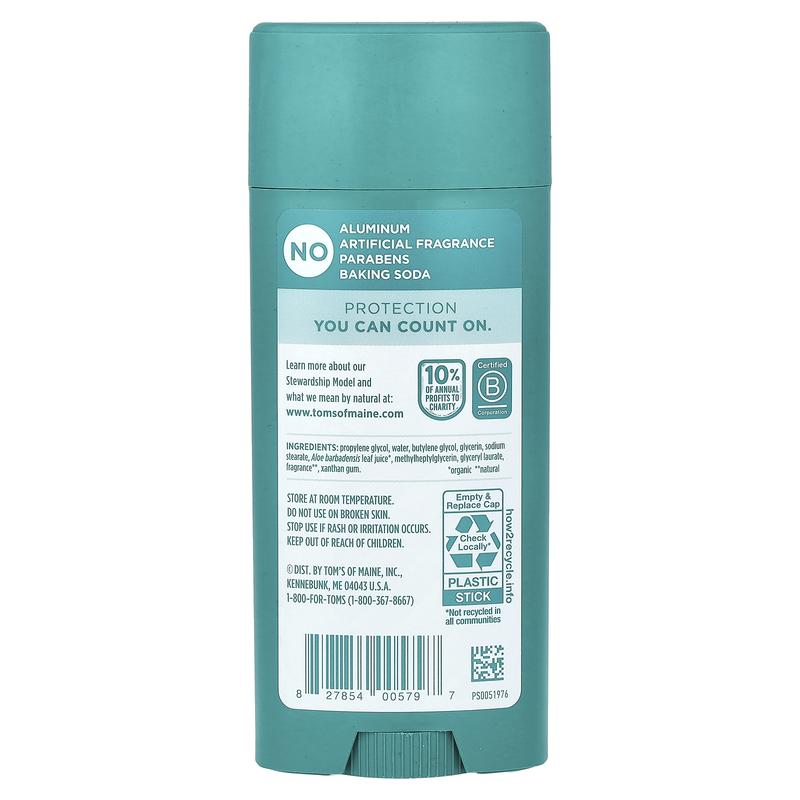 Tom's of Maine Aluminum Free Deodorant, Mountain Spring, 3.25 oz (92 g)