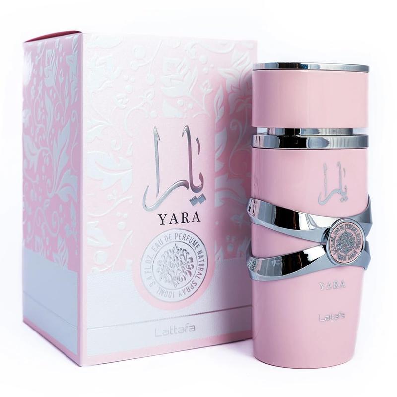 Yara Perfume (Women) By Lattafa Perfumes 3.4oz(100ml) Scented Scent Eau De Parfum Aroma pink  lattafa