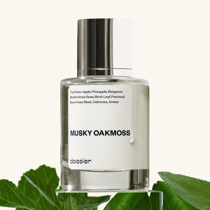 Musky Oakmoss, Dossier Perfumes, Men, 50ml, Eau De Parfum, Apple, Pineapple, Bergamot, Rose, Patchouli, Musk, Oakmoss, Amber