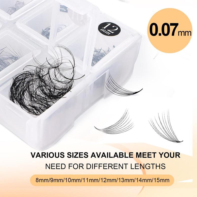 Curly Eyelash Extension, 1 Set Premade Fans Eyelash Extension, Handmade Loose Volume Lash for Salon Use, Eye Makeup Enhancers