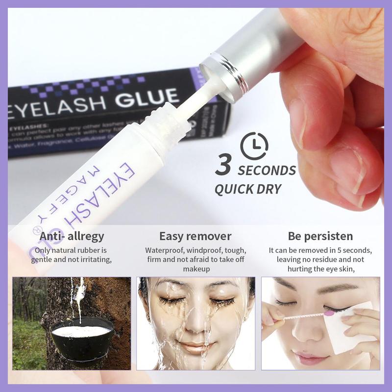 Long Lasting Eyelash Glue, Natural Lashes Glue, False Eyelashes Glue, False Eyelashes Quick-drying Glue, Eye Music Festival Christmas Makeup Accessories, Flawless Spring Cosmetic Gift, Summer Makeup Tool, Makeup Products, Lashes Glue, Lashes Clusters Glue