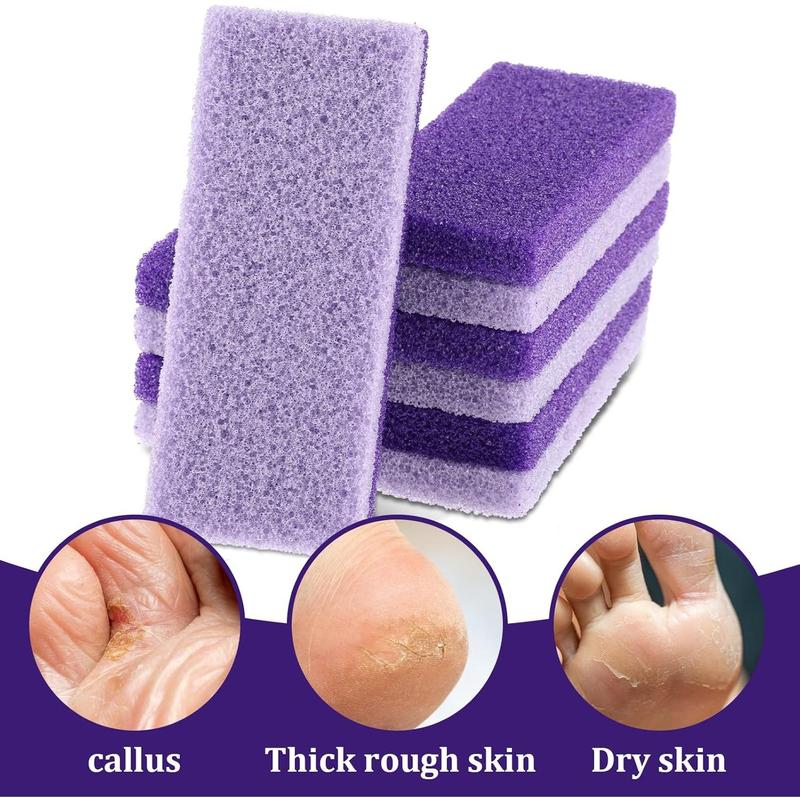 6Pcs Pumice Stone for Feet Callus Remover Gentle and Effective Foot Scrubber Heel Scraper Removes Dead Skin Exfoliating Pedicure Tool for Silky Feet