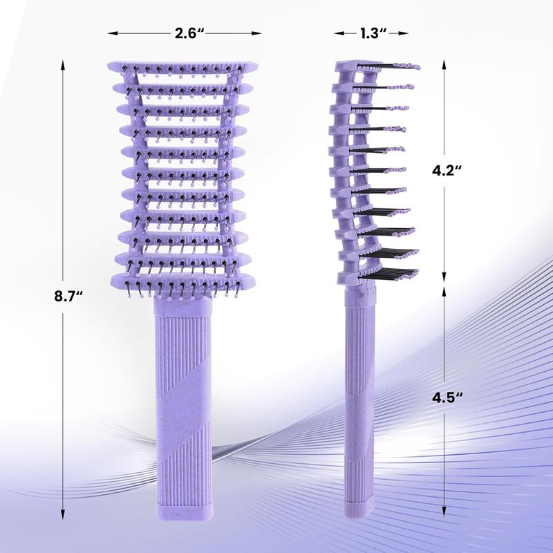 Curly Hair Brush Defining, Vented Curl Defining Brush for Curly Hair Wet, Curl Comb, Shaping and Styling Women's Curls (Purple)