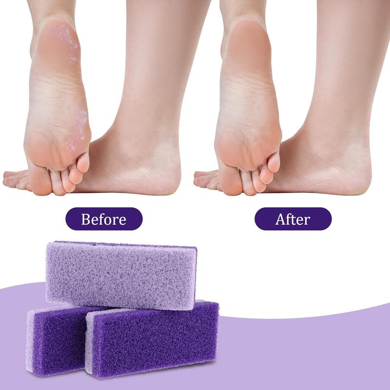 6Pcs Pumice Stone for Feet Callus Remover Gentle and Effective Foot Scrubber Heel Scraper Removes Dead Skin Exfoliating Pedicure Tool for Silky Feet