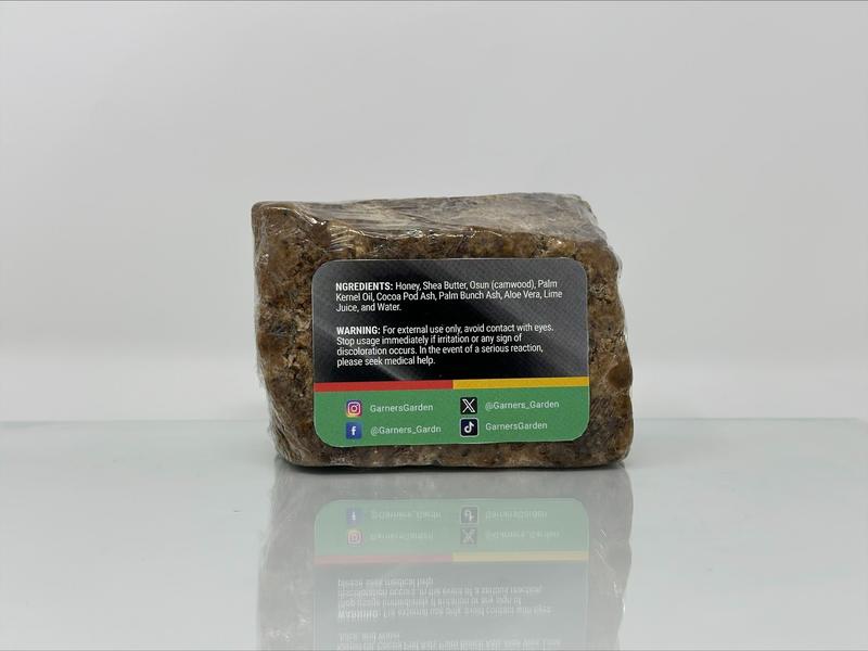 Premium Handmade African Black Soap 2oz Sample - Natural Soap With Shea Butter and Aloe Vera