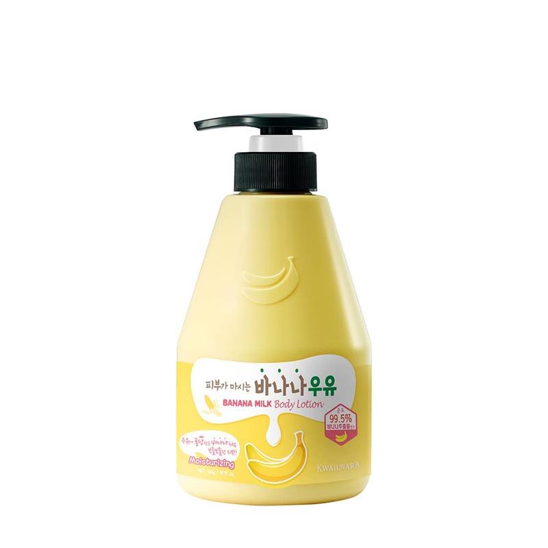 [WELCOS KWAILNARA] Milk Body Lotion 560 g   19.75 Fl. oz (Strawberry Peach Banana) Body Care Hydrating Moisture Moisturizing Daily Smooth