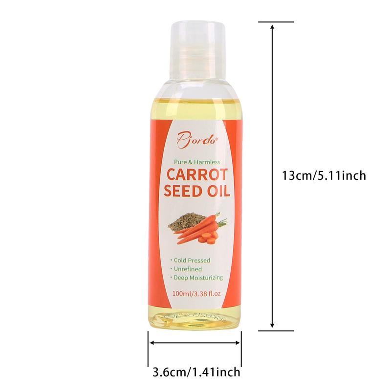 Carrot Seed Oil, Natural & Gentle Essence Oil, Cold Pressed Carrot Seed Oil, Body Oil for All Skin Types, Skin Care Product for Women & Men