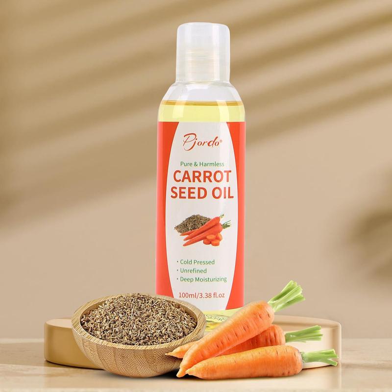 Carrot Seed Oil, Natural & Gentle Essence Oil, Cold Pressed Carrot Seed Oil, Body Oil for All Skin Types, Skin Care Product for Women & Men