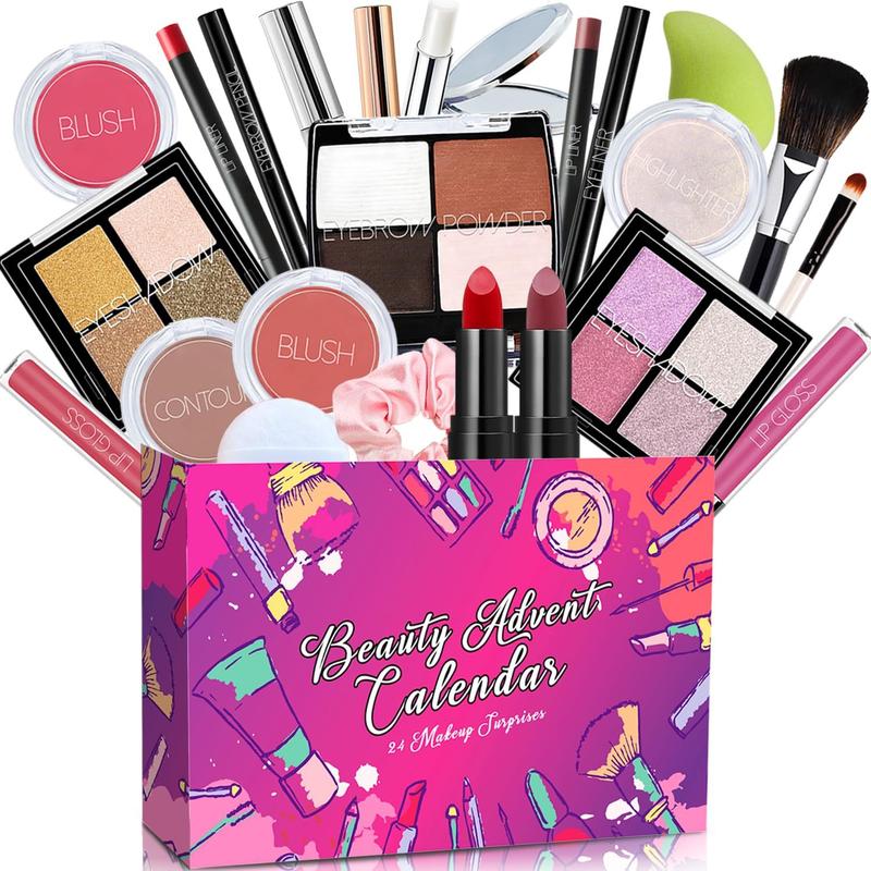 Christmas Makeup Advent Calendar 2024 Teen Girls Women Beauty Countdown Calendar Christmas for Women Teen Girl Trendy Stuff Unique Makeup Set Gift Pack Mom Cosmetic