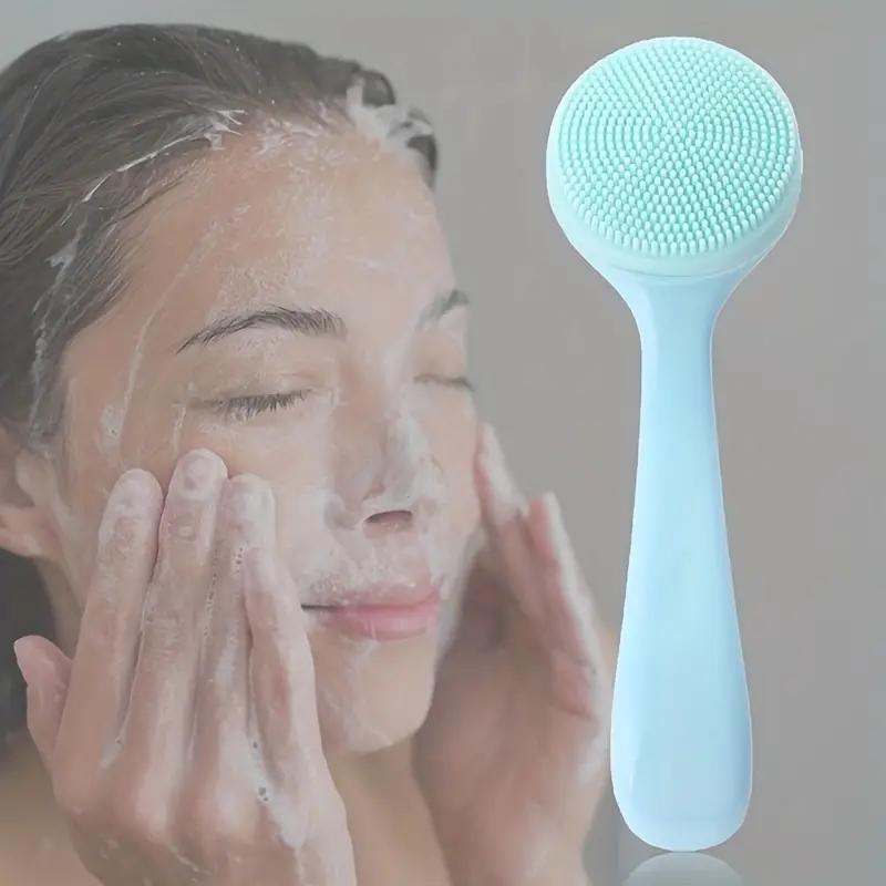 Silicone Facial Cleansing Brush for Women, 2 Counts Comfort Soft Face Scrubber Brush for Daily Use, Face Deep Cleaning & Massage Tool, Summer Skin Care Tool, Fall Gift, Night Routine, Christmas Gift