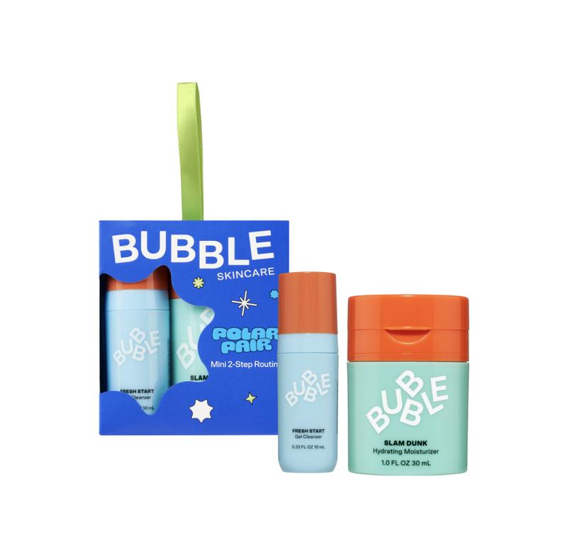 Bubble Skincare Polar Pair Holiday Gift Set, 2 Piece with Fresh Start 10ml and Slam Dunk 10ml, For All Skin Types