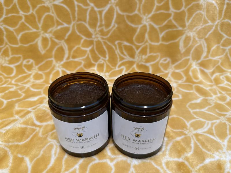 Sugar Scrub - Just Vanilla and Her Warmth Exfoliating Scrub for Soft and Smooth Body and Skin Hydration Self-Care Essentials Glow