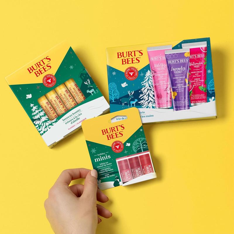 Burt’S Bees Christmas Gifts, 4 Lip Balm Stocking Stuffers Products, Beeswax Bounty Classic Set - Original Beeswax Moisturizing Lip Balm (4-Pack) Burt's Bees Burt's Bees Burt's Bees