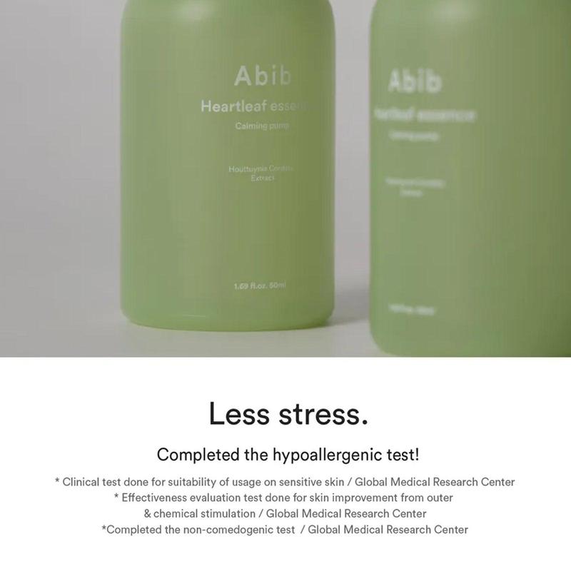 Abib Heartleaf Essence Calming Pump 1.69 fl.oz.   50ml Serums Skincare Skin Repair Comfort Soothing